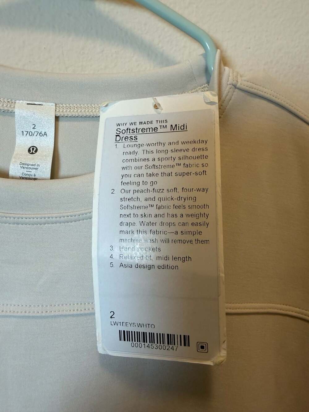 Lululemon Softstreme Midi Dress Size 2 - Picture 3 of 5